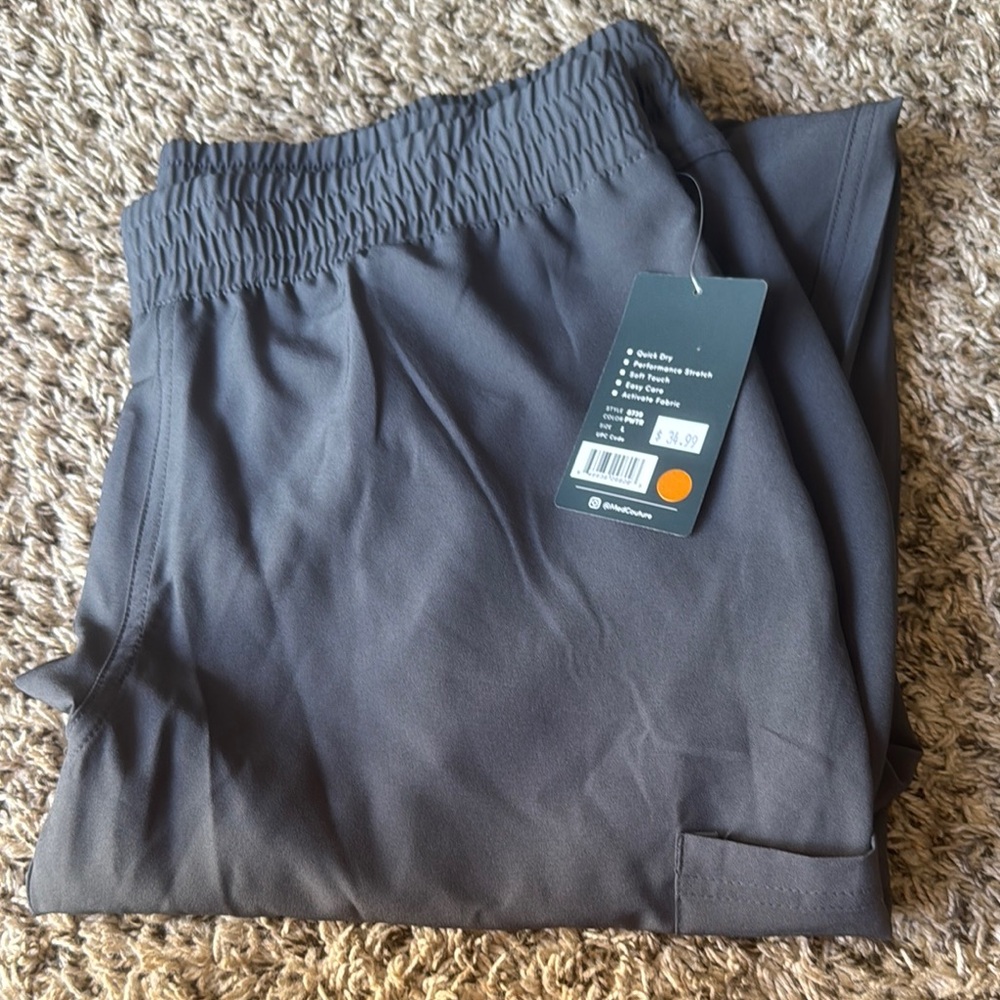 Gray jogger scrub bottoms
